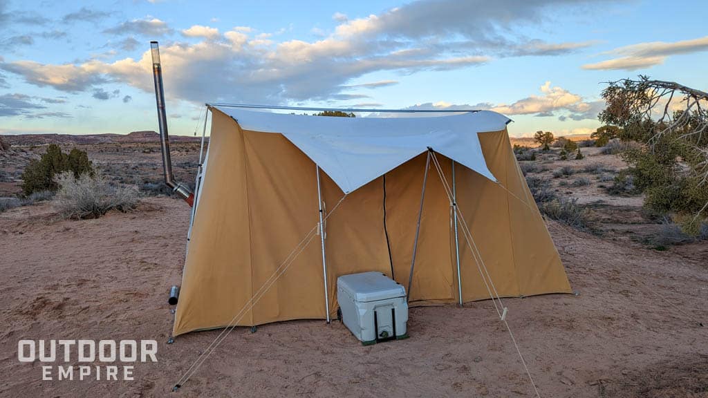 Springbar skyliner tent in the desert for campout